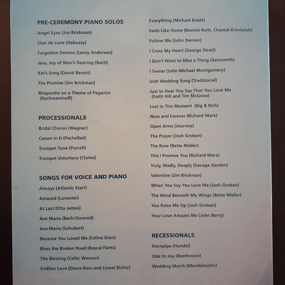 Alfred World's Greatest Wedding Music Book Piano Vocal Chords - Picture 3 of 3